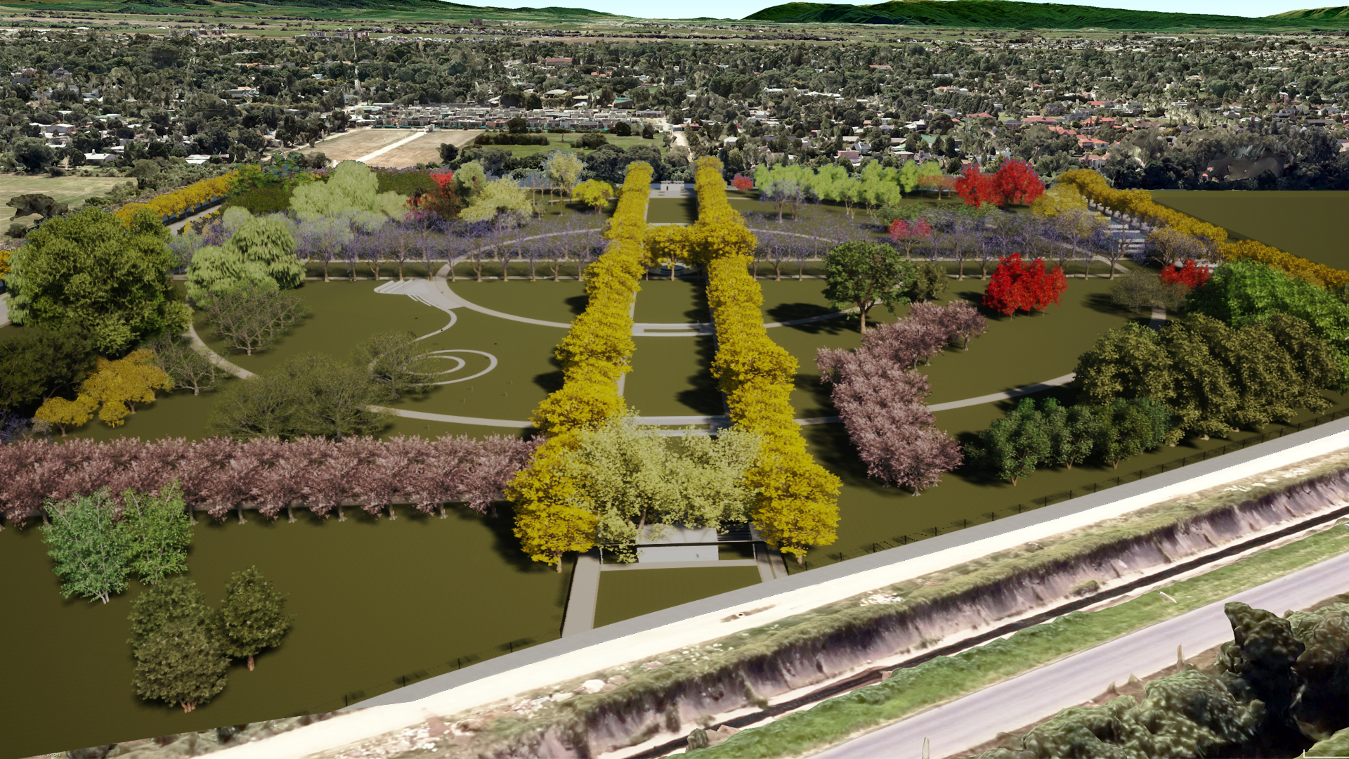 Plaza central Parque Universitario